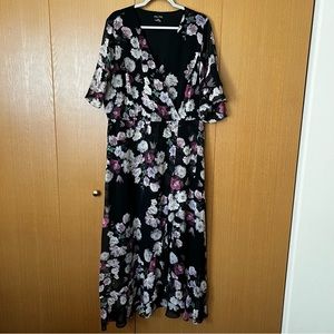 City Chic Floral Flounce Dress M/18